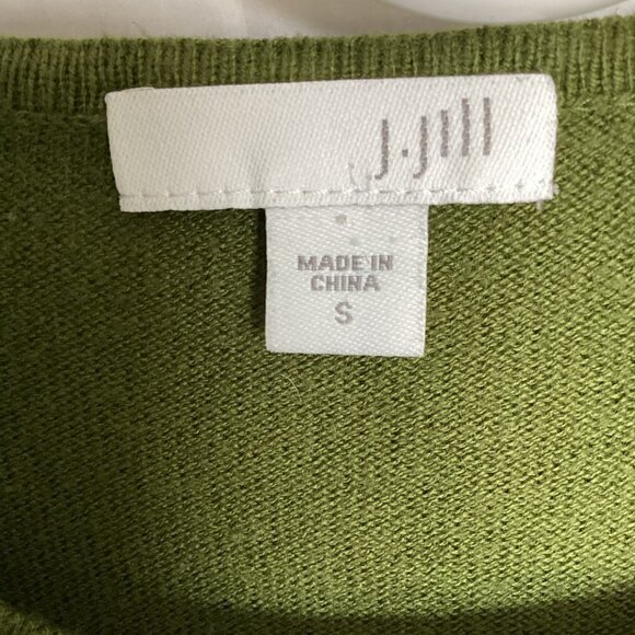 J. Jill Sweatshirt Tunic Cotton Blend Pullover Size Women's Small Avocado Green - Picture 4 of 6